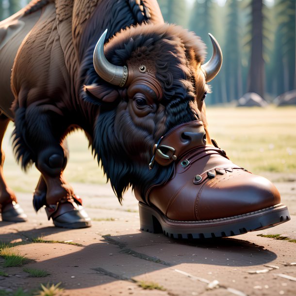 Picture of a shoes bison