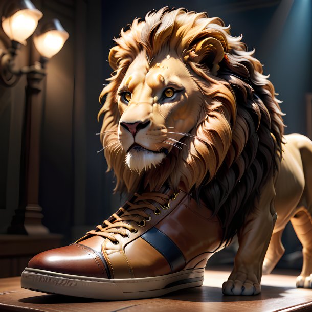 Photo d'un lion de chaussures