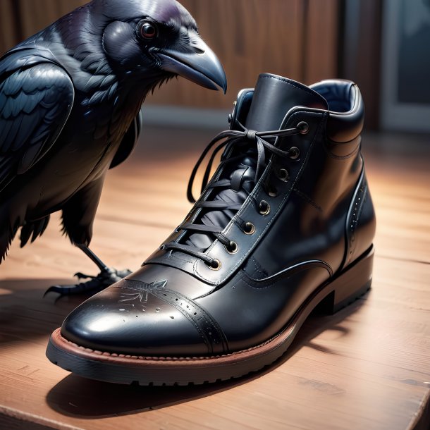 Image d'un corbeau de chaussures