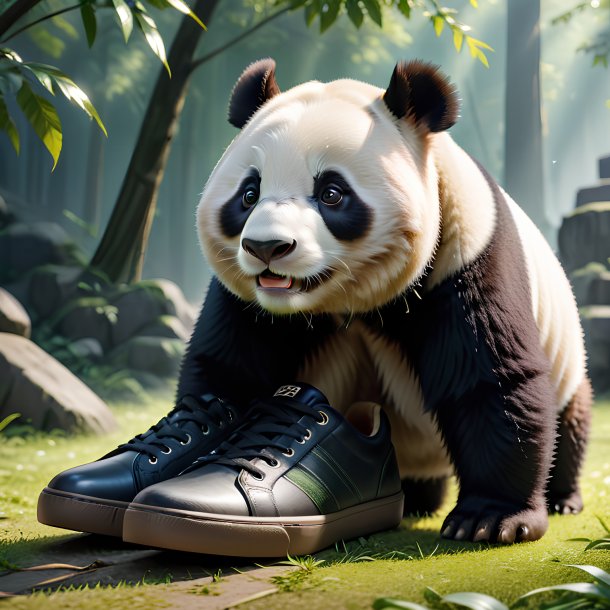 Foto de un panda gigante zapatos