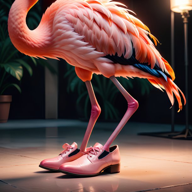 Picture of a shoes flamingo