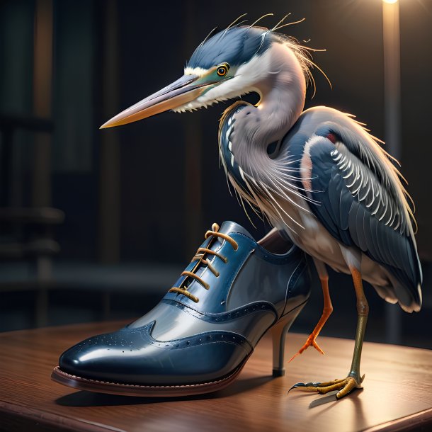 Foto de una garza de zapatos