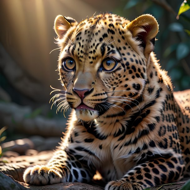 Foto de un leopardo nacido