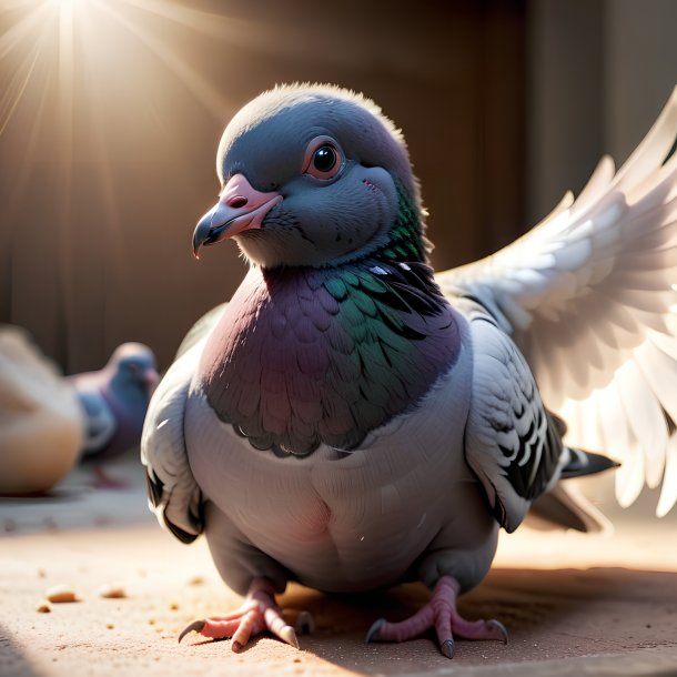 Picture of a being born pigeon