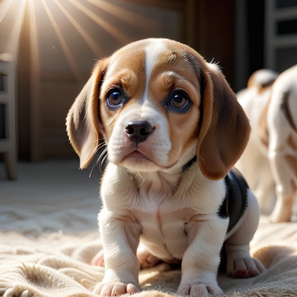 Imagen de un beagle nacido