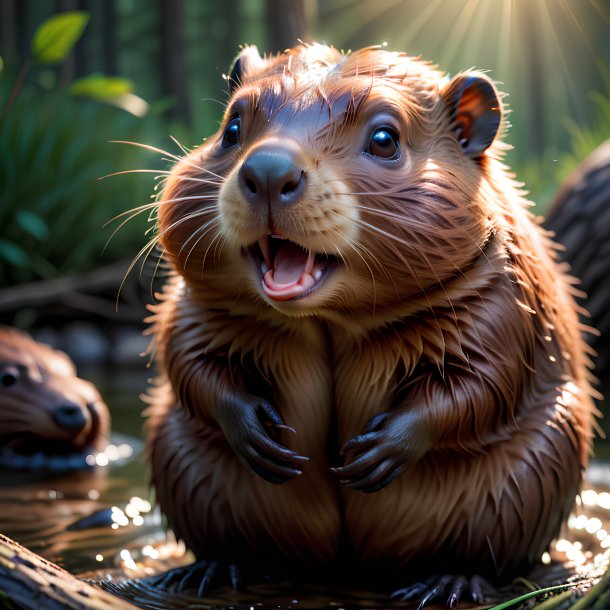 Picture of a being born beaver