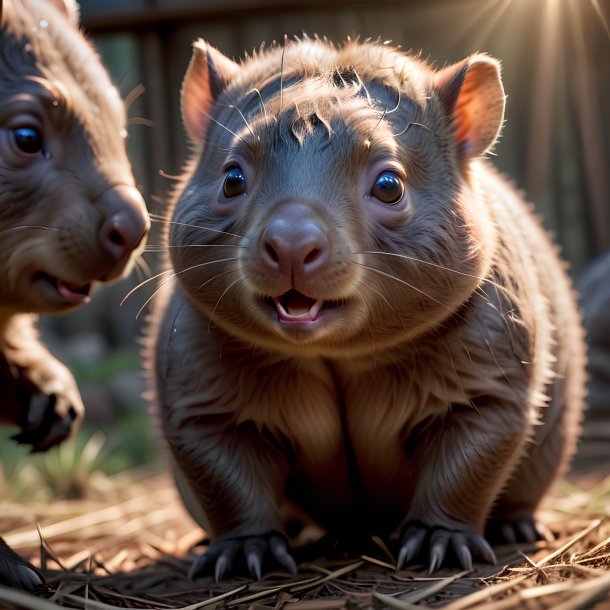 Picture of a being born wombat