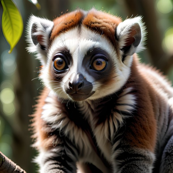 Picture of a being born lemur