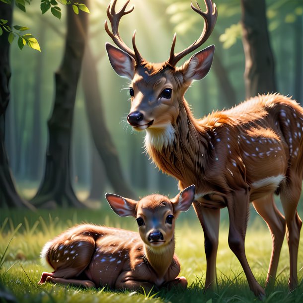 Picture of a being born deer