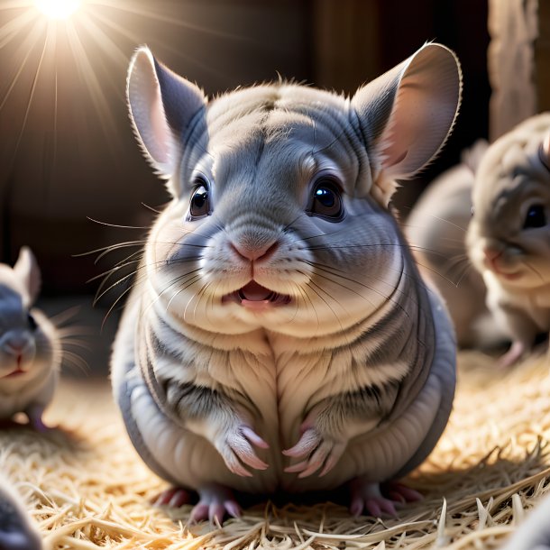 Picture of a being born chinchillas