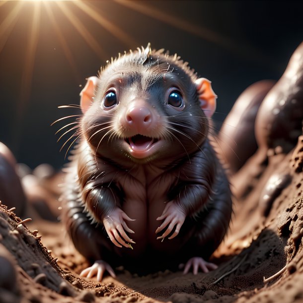 Picture of a being born mole