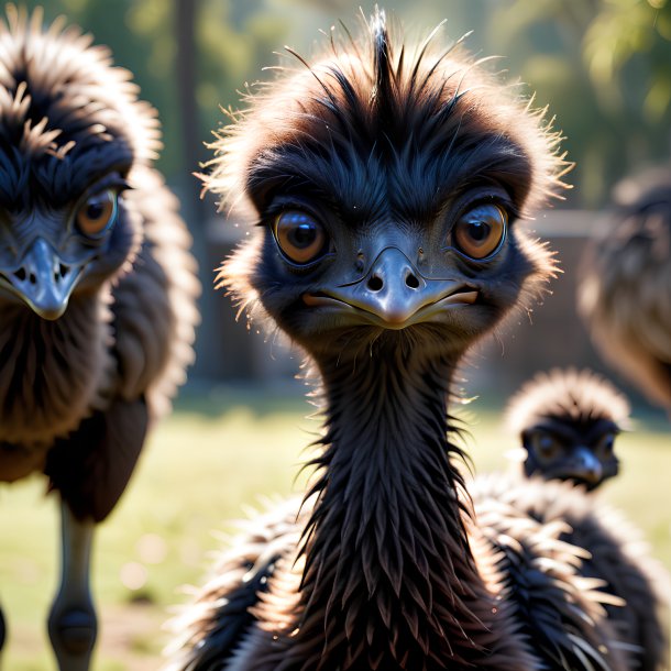 Picture of a being born emu