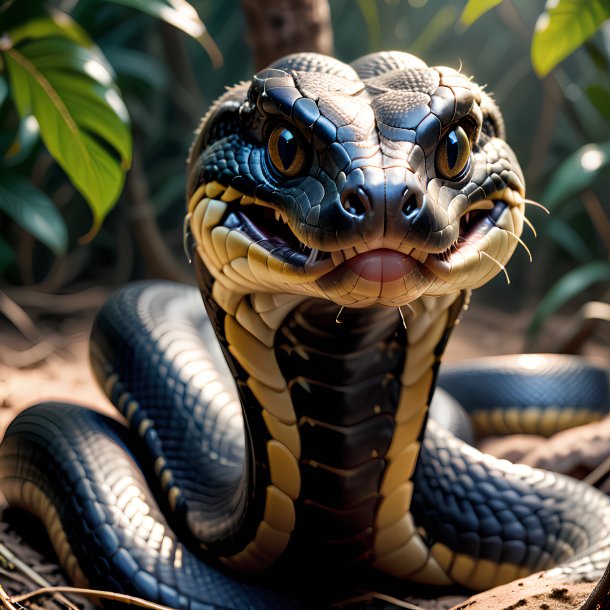 Picture of a being born king cobra