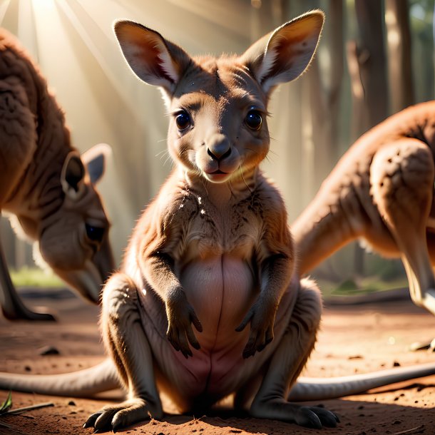 Picture of a being born kangaroo