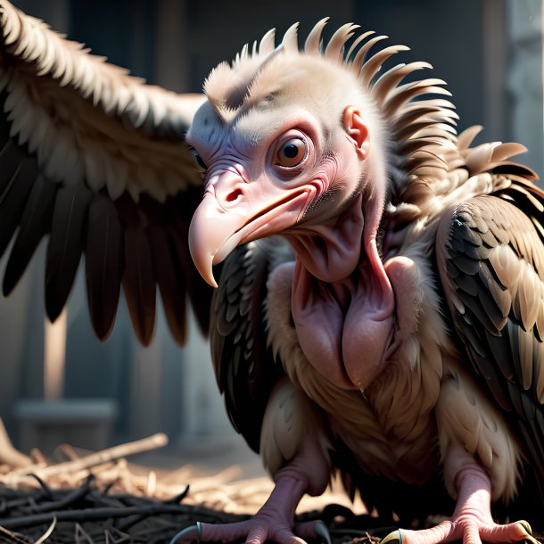 Picture of a being born vulture