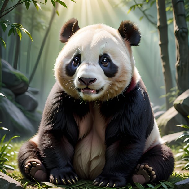 Foto de un panda gigante nacido