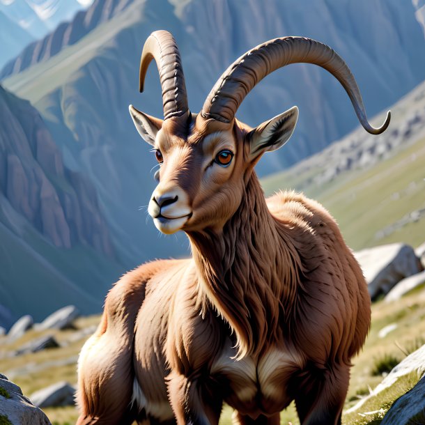 Picture of a being born ibex