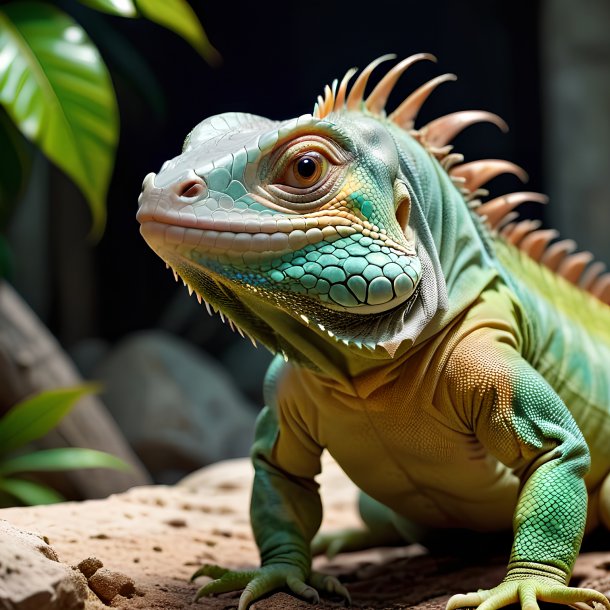 Picture of a being born iguana