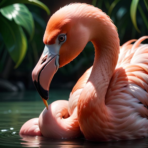 Picture of a being born flamingo