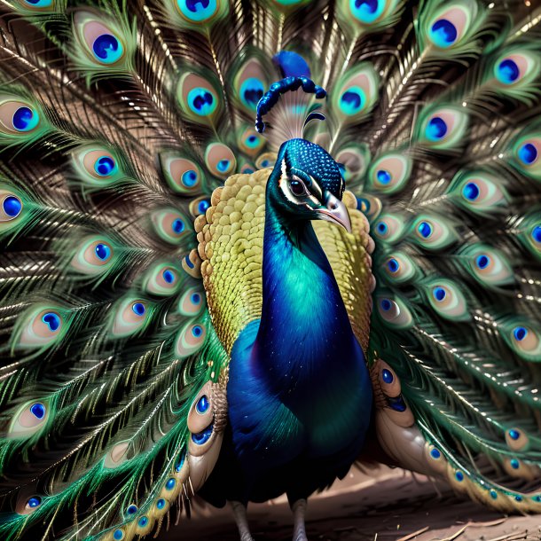 Foto de un pavo real nacido