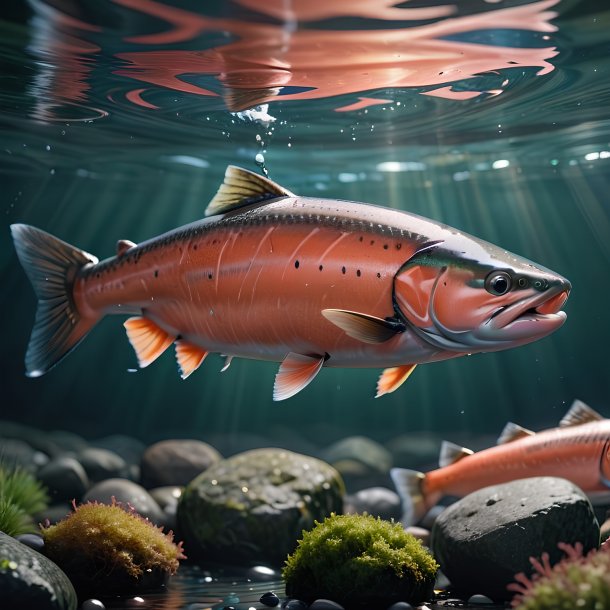 Picture of a being born salmon