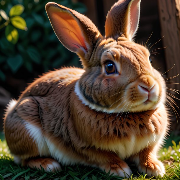 Foto de un conejo en reposo