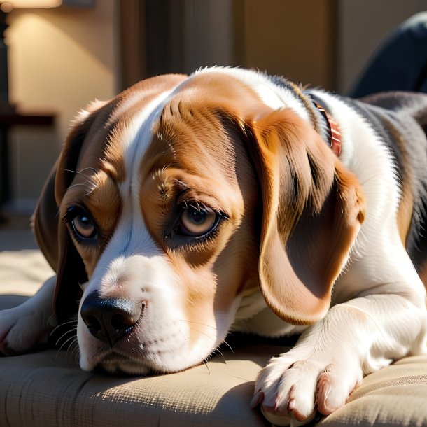 Picture of a resting beagle