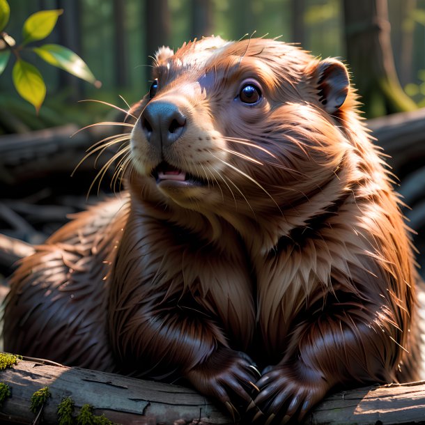 Picture of a resting beaver