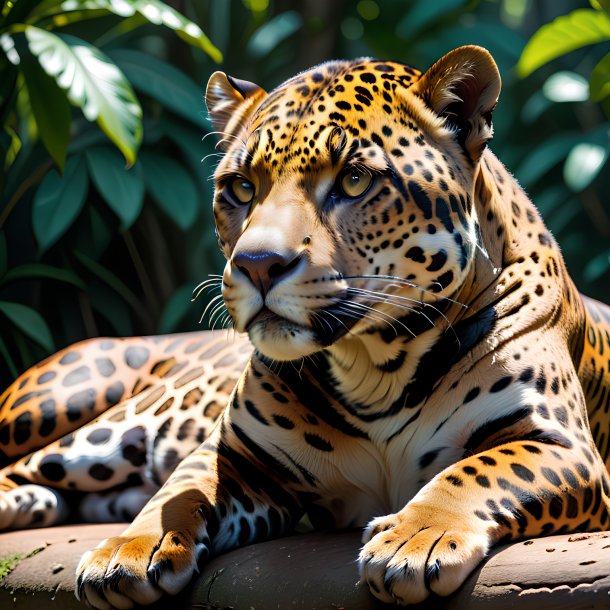 Photo d'un jaguar au repos