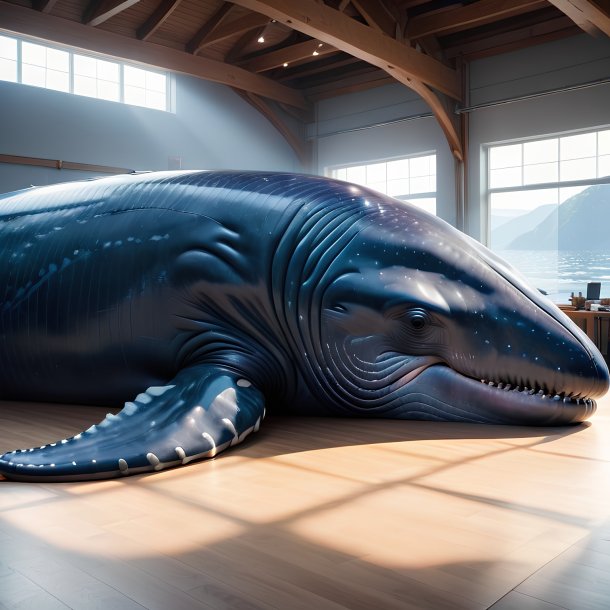 Picture of a resting blue whale