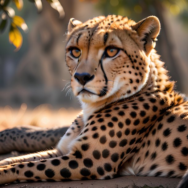 Picture of a resting cheetah