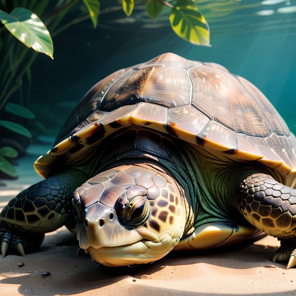 Photo d'une tortue au repos