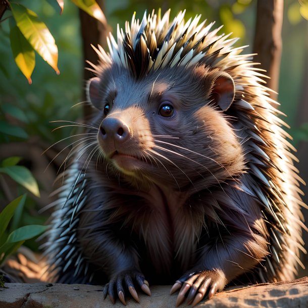 Picture of a resting porcupine