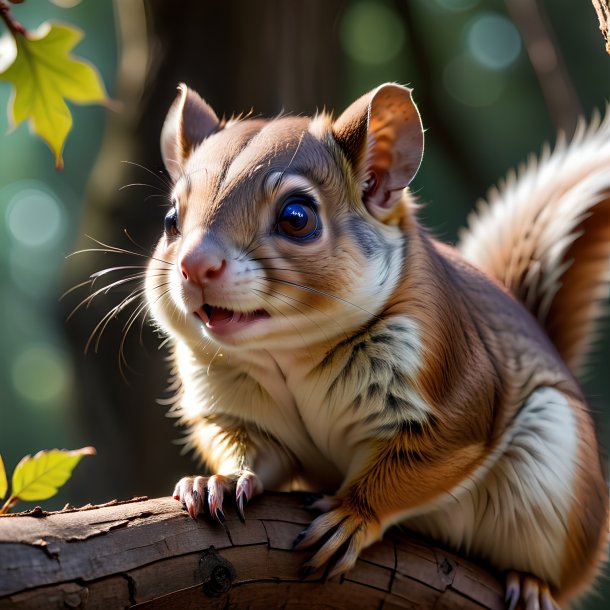 Foto de una ardilla voladora en reposo