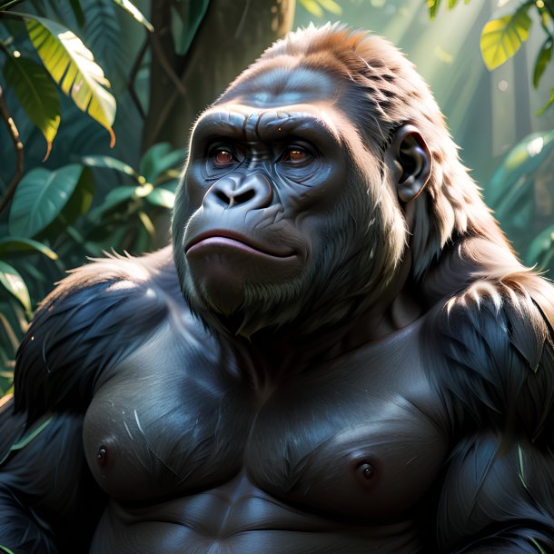 Picture of a resting gorilla