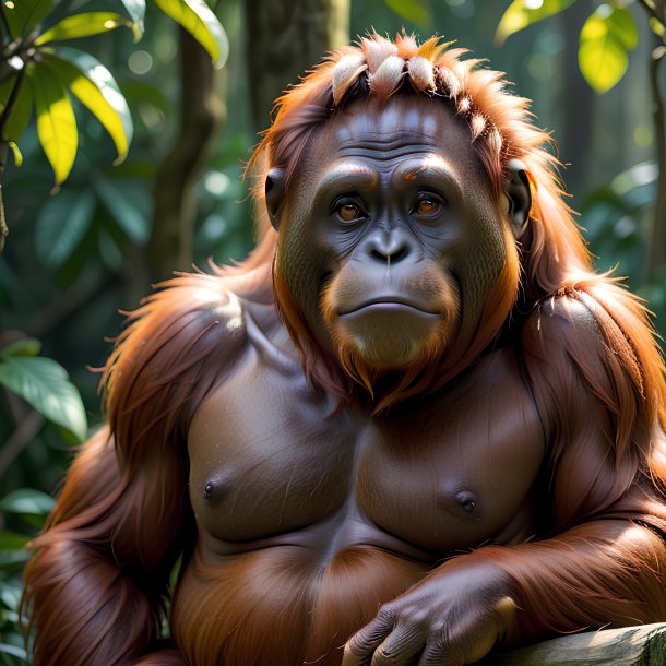 Imagen de un orangután en reposo