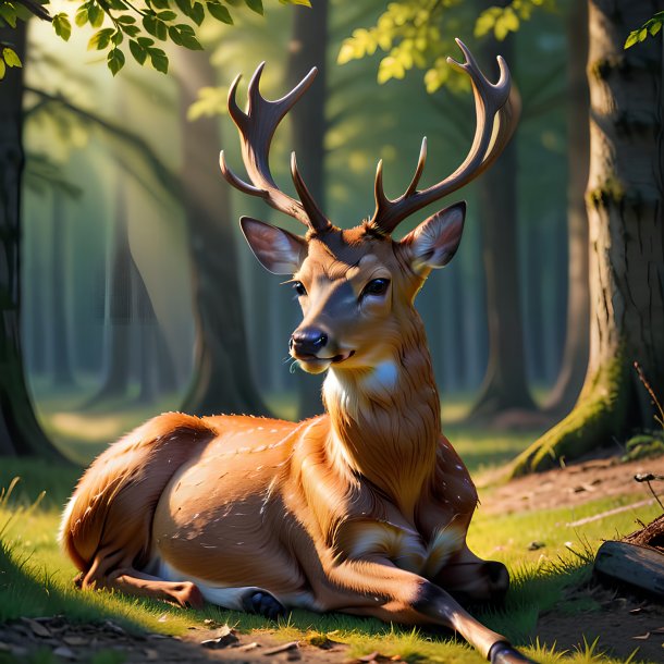 Picture of a resting deer