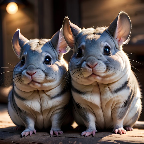 Imagen de una chinchillas en reposo