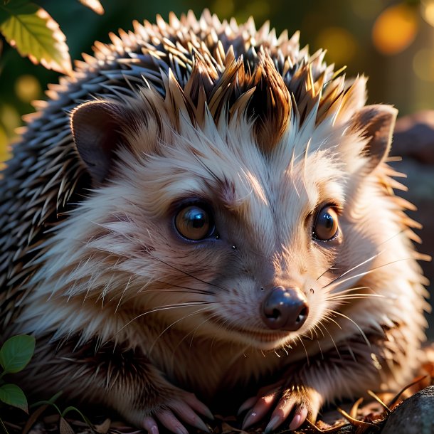 Picture of a resting hedgehog