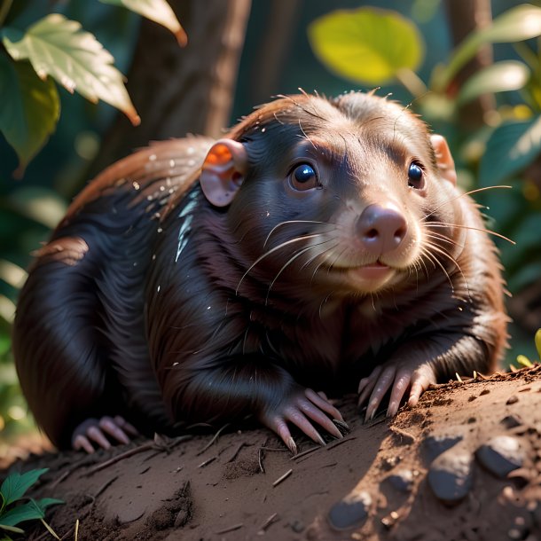 Picture of a resting mole