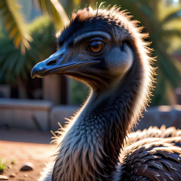 Picture of a resting emu