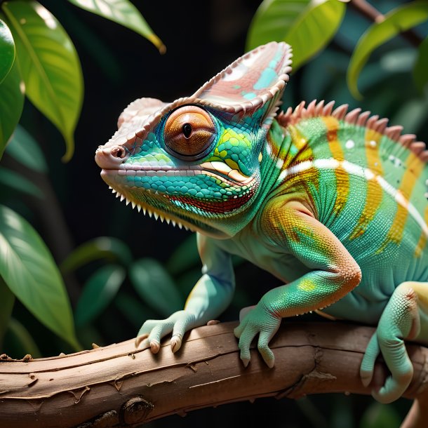 Picture of a resting chameleon