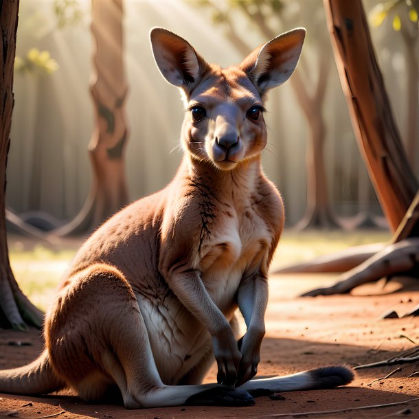 Picture of a resting kangaroo