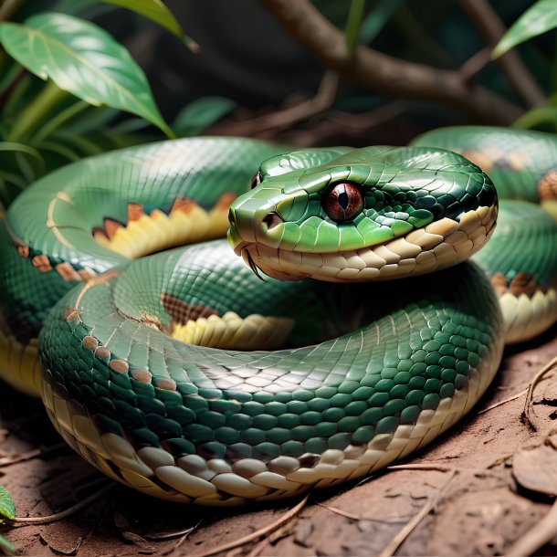 Picture of a resting snake