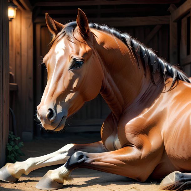 Picture of a resting horse