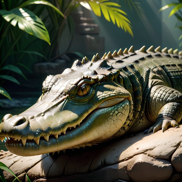 Picture of a resting crocodile