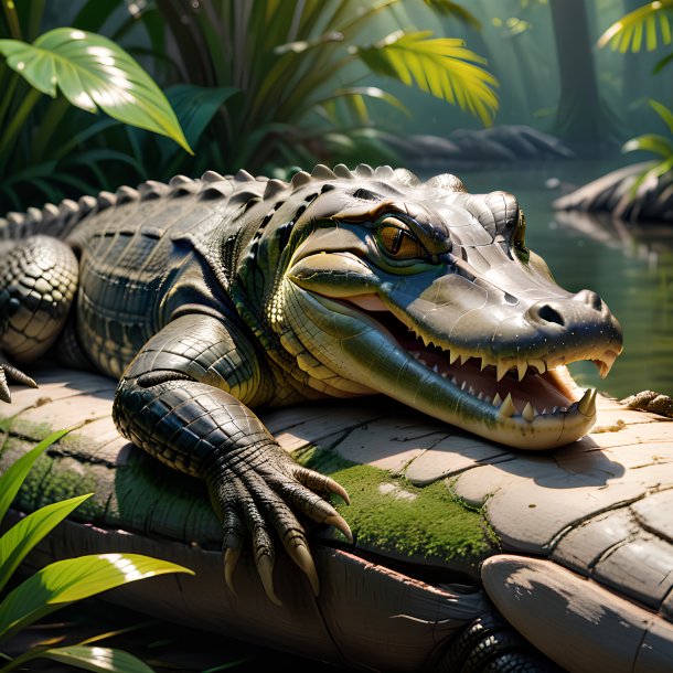 Picture of a resting alligator