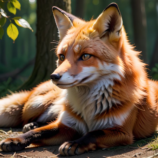 Photo d'un renard au repos