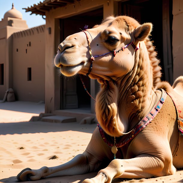 Picture of a resting camel