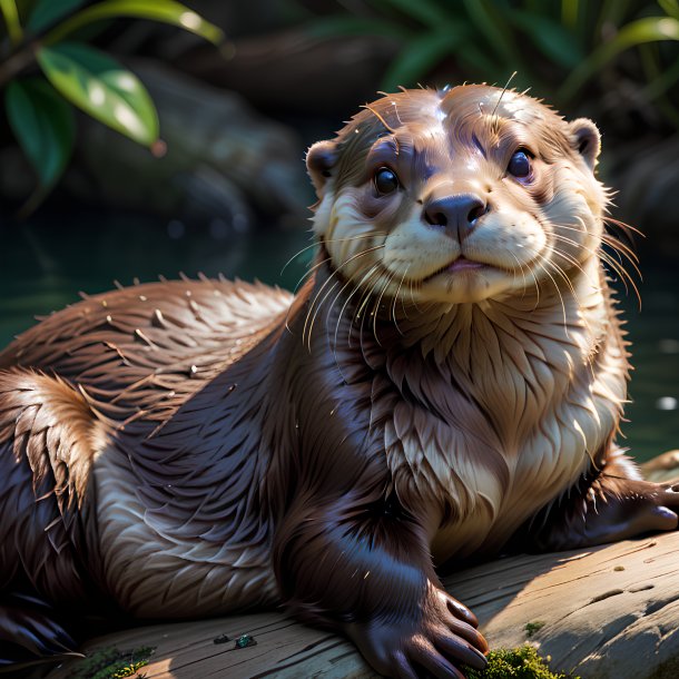 Imagen de una nutria en reposo